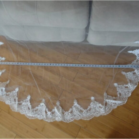 NEW 9ft WEDDING VEIL WHITE BRIDE BRIDAL ELEGANT CATHEDRAL WEDDING w/COMB LD 3997 main image 4